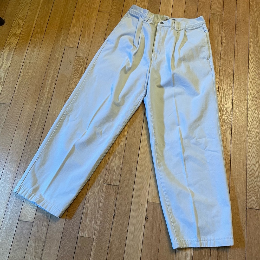 GAP Cream Chinos Relaxed Fit Cotton Blend